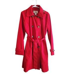 M London Fog medium red trench coat
